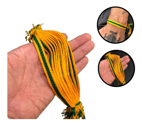 Pulseira Brasil Tornozeleira Copa Do Mundo Atacado 36 Pçs Diâmetro 1 Cm