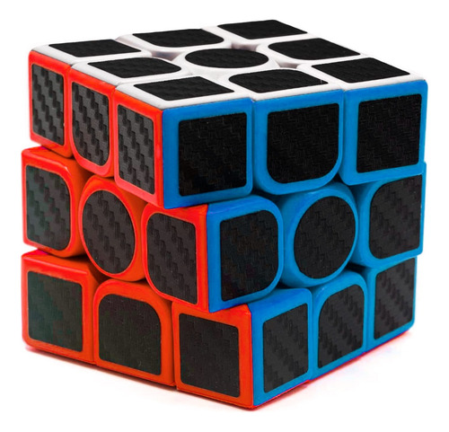 Cubo 3x3x3 Fibra De Carbono Negro Moyu 3x3 Cobra Profesional