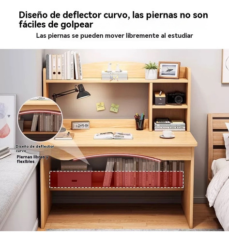 Escritorio En Escuadra De Oficina Con Estantes Y 2 Cajones De Madera