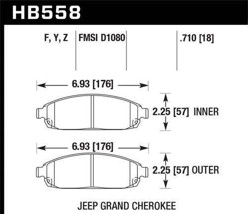 Pastilla De Freno Del Hawk Grand Cherokee Wk 05-10 Commander