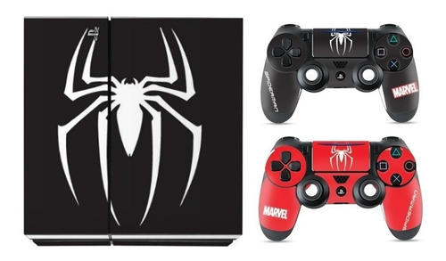 Imagen 1 de 7 de Ultraskins Ps4 - Combo Spiderman Negro Araña