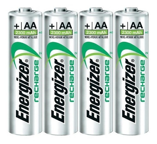 Imagen 3 de 3 de Paquete 2pz Pilas Aa Recargables Energizer Con Cargador 1.2v
