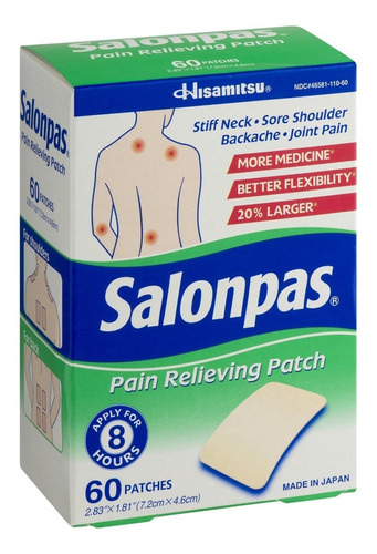 Set De 60 Parche Salonpas Alivio De Dolor