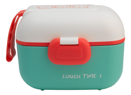 Contenedor Lunch Box Hermético Tapa Divisiones 5 Pzas 450 Ml Color Azul/rojo