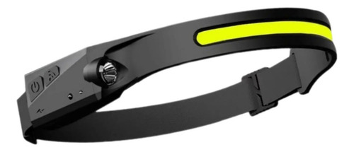 Linterna Minera Vincha Camping Led Con Sensor Ajustable Linterna Negro Luz Blanco