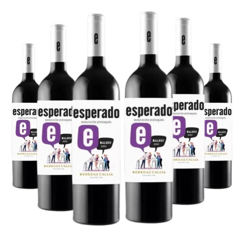 Vino Esperado De Callia Malbec X 6 Unidades