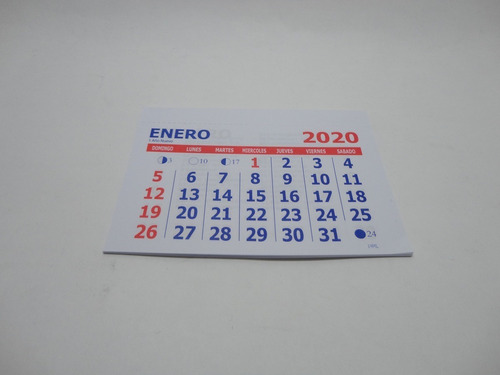 Almanaque Mensual 2020 14ml  10,5 X 7.50cm  25 Un. Congreso