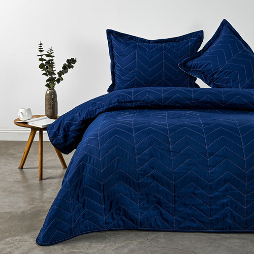 Cubrecama De Verano Quilt 2 Plazas+ 2 Fundas Bicolor Cannon