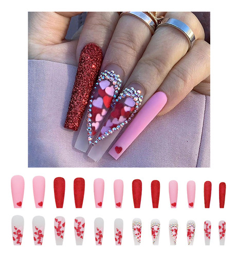 Uñas Postizas Pegamento De Uñas Postizas Decoradas Color Z267