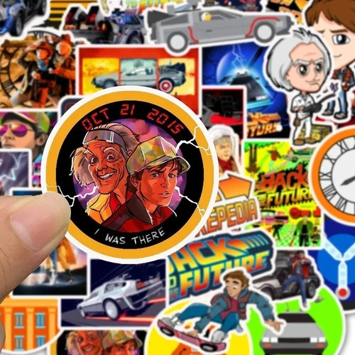 Imagen 6 de 6 de Back To The Future - Set De 50 Stickers / Calcomanias