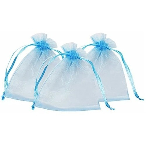 Bolsa De Organza Celeste 10 X 15  (10 Unidades) 