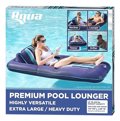 Convertible Pool Float Lounge Extra Large Heavy Duty Inflata