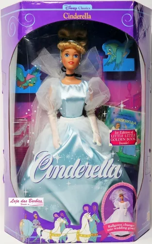 Boneca Barbie Cinderela Vestido De Noiva Disney