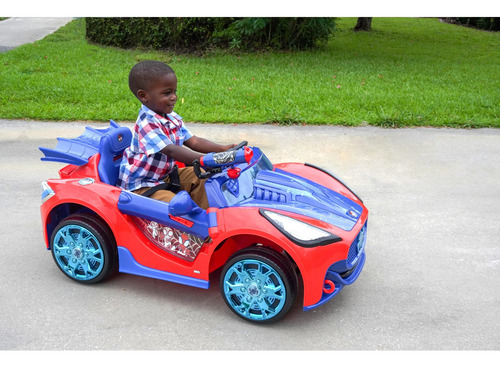 Carrito Montable Spiderman 6v Niños 3 A 6 Años