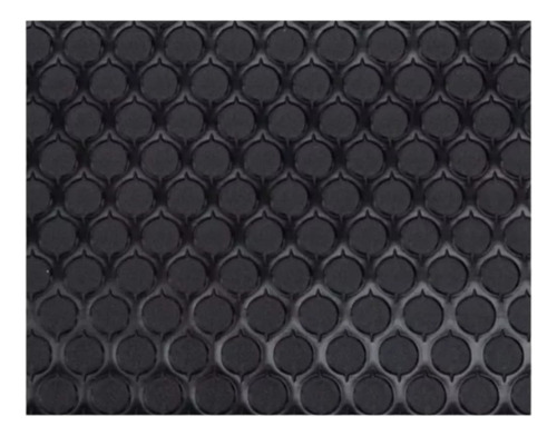 Piso Hule Antiderrapante Negro Tachon 1.50m X 7m