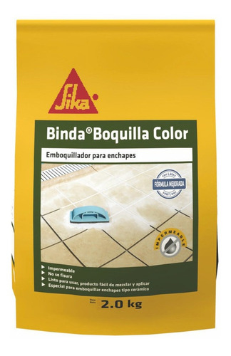 Sika Binda Boquilla Color Emboquillador Para Enchapes 2kg