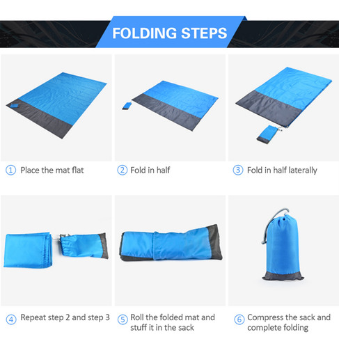 Colchoneta De Pícnic Impermeable Para Playa, Portátil, Para