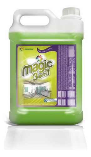 Limpador Perfumador Magic 3x1 5l Sevengel Orvalho Do Campo