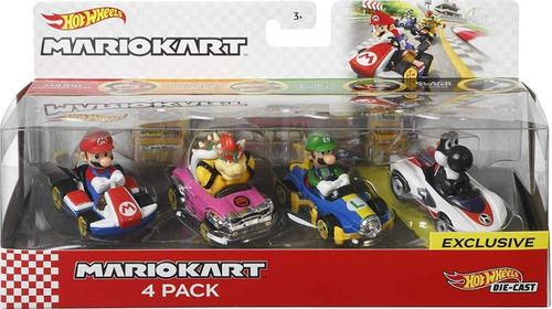 Hot Wheels Mario Kart Paquete De 4 (4pack) Nuevo Sellado Ya