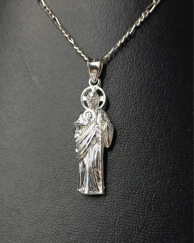 Dije De San Judas Tadeo Diamantado Plata Ley 925