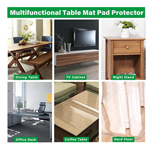 Protector De Mesa De Comedor Transparente De Plástico, Mante