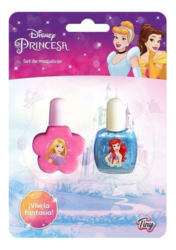 Set Esmaltes X2 Princesas Disney Maquillaje Nena- Del Tomate