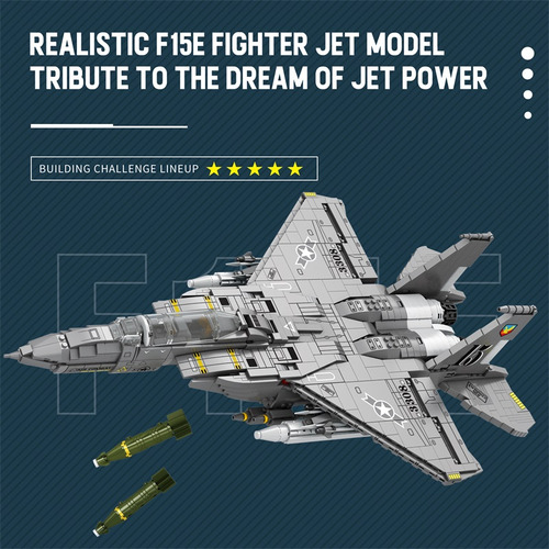 Modelo De Juguete De Bloques De Construcción F-15 Strike Eag