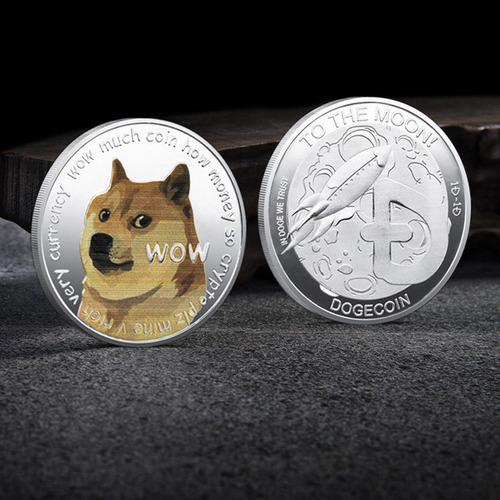 Perro Monedas Conmemorativas Dogecoin Recuerdo De Plata