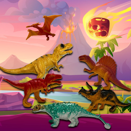 Set Dinosaurios Bote Cabeza Dinosaurio Triceratops Infantil