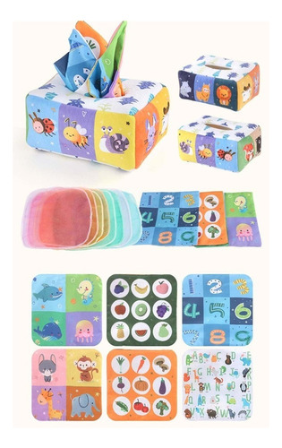 Paquete De 2 Cajas De Pañuelos Para Montessori Juguetes De 