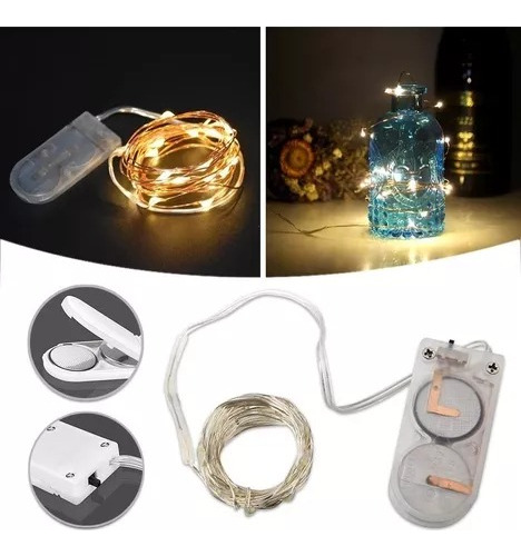 Luces Micro Led Alambre X20 Led Extension Luz 2 Mts Ml20