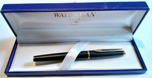 Waterman Roller Ball Sin Repuesto Con Estuche Negro Oro