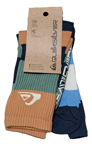 Medias Quiksilver Legacy Crew Stripes Pack 