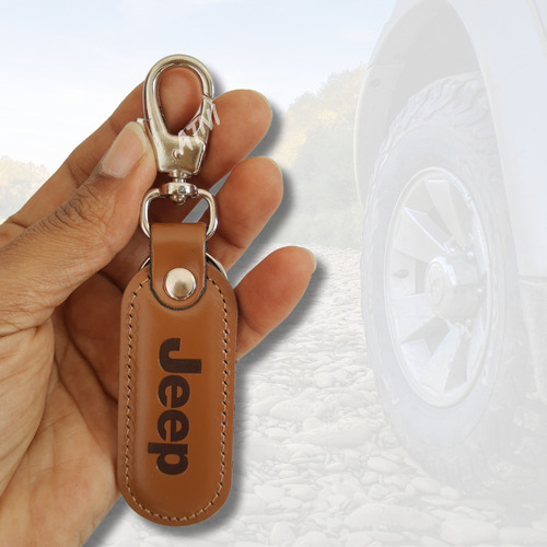 Porta Chave Jeep 100% Couro Mosquetao Rock Crawler