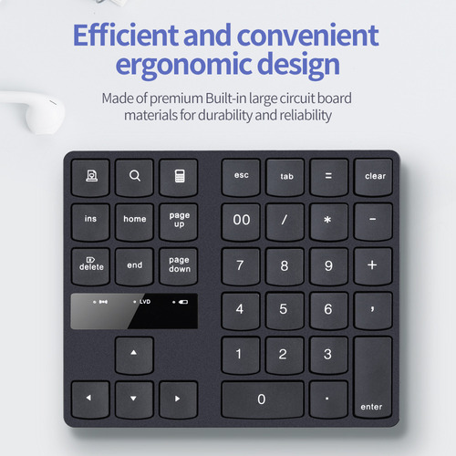 A Teclado Numérico Inalámbrico De 35 Teclas Con Batería