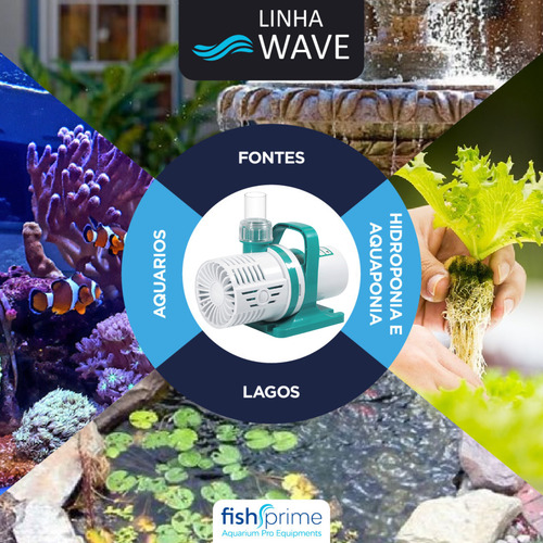 Bomba Submersa Anfíbia Alto Fluxo Para Seu Lago Ac 20000 L/h 220v