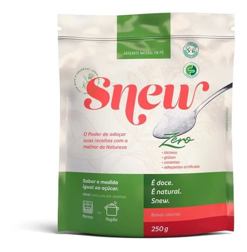 Adoçante Em Pó Natural Receitas Forno E Fogão Snew - 250g