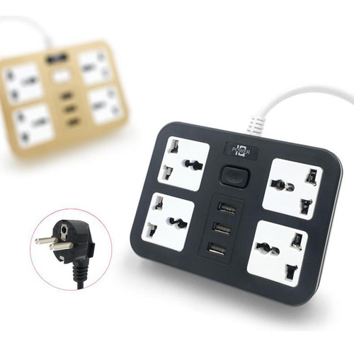 Cx1 Toma De Corriente 3 Puertos Usb Protector Contra