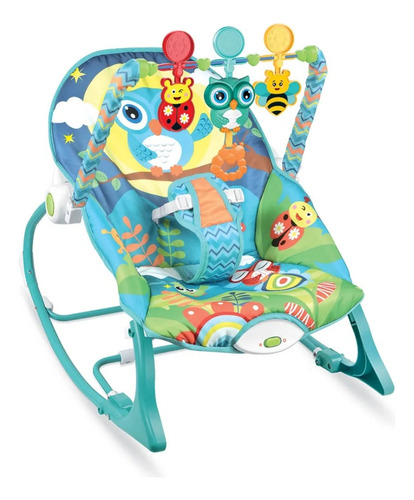 Cadeira de balanço para bebê Color Baby Encantada R9217 azul