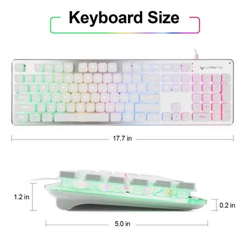 Teclado Gamer Usb Led Langtu Anti-ghosting Silencioso