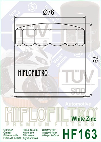 Imagen 5 de 7 de Filtro Aceite Bmw Gs1150 - K1200 Hf163 Hiflofiltro Tmr Oil