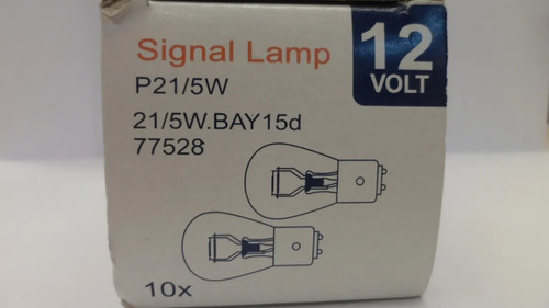 Lampara X10 Unid P21 12v 5w 2 Polos 2 Pines Culote (menu)