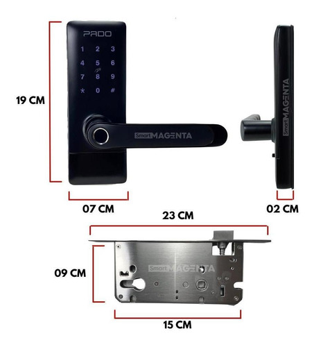 Imagem 4 de 5 de Fechadura Eletrônica Pado Fde300 W Sem Gateway