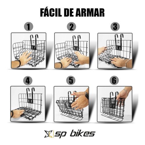 Imagen 5 de 10 de Cesta Trasera Para Bicicleta De Gran Capacidad De Carga Sp
