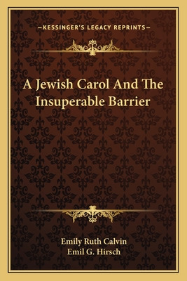 Libro A Jewish Carol And The Insuperable Barrier - Calvin...