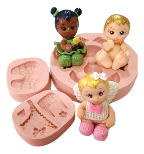 Molde Silicone- Bebê Montar Acessórios + Asa Anjo (blk1032)