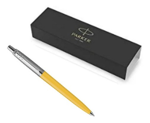 Imagen 2 de 3 de Bolígrafo Parker Jotter Glamrock Amarillo Grabado Gratis