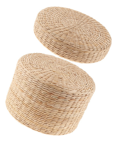 Woven Straw Mats For Meditation On The Floor Set Of 2