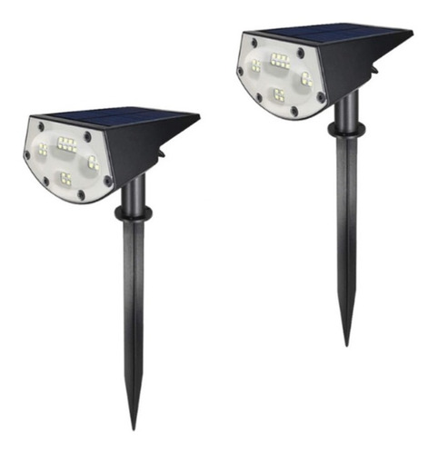 Estacas Led Solar Pack 2 Unidades Luz Calida 20 Led 