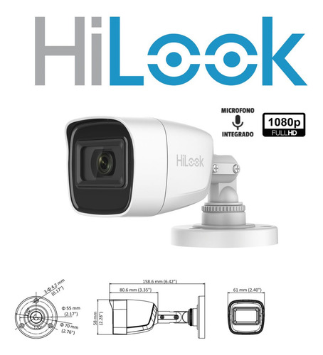 Kit Circuito Cerrado HiLook Dvr 16 Canales 10 Cámaras 1080p 2mp Audio integrado Thc-b120-ps 200mts Cable Utp + HDD 2tb